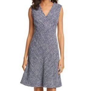 Rebecca Taylor v neck sleeveless tweed dress NWT